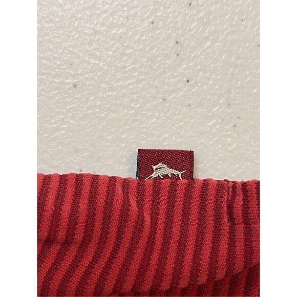 Tommy Bahama men’s polo red striped medium - Picture 5 of 7